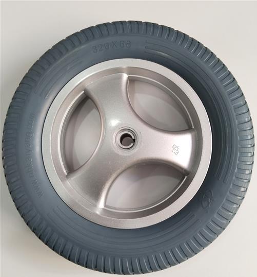 AKÜLÜ TEKERLEKLİ SANDALYE 12" DOLGU ARKA TEKER 320X68